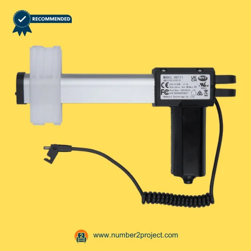 RMT R811T01119112 linear actuator motor for power recliner and lift chair with mounting bracket and coiled cable connector motion furniture actuator replacement Number2project