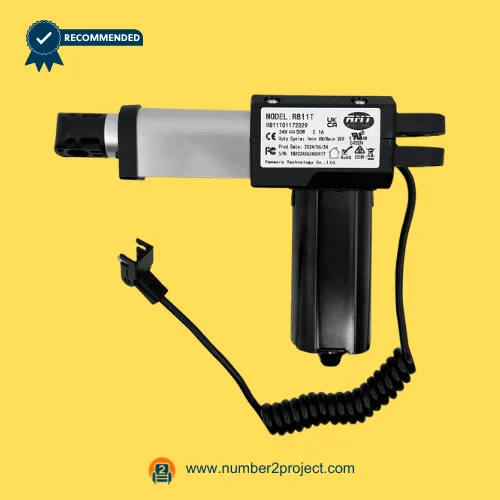 RMT R811T01172029 Linear Actuator for ReclinerLift Chair – Motor Housing and Extension Tube View RMT R811T01172029 linear actuator motor for power recliner and lift chair with aluminum extension tube and integrated motor housing motion furniture actuator Number2project