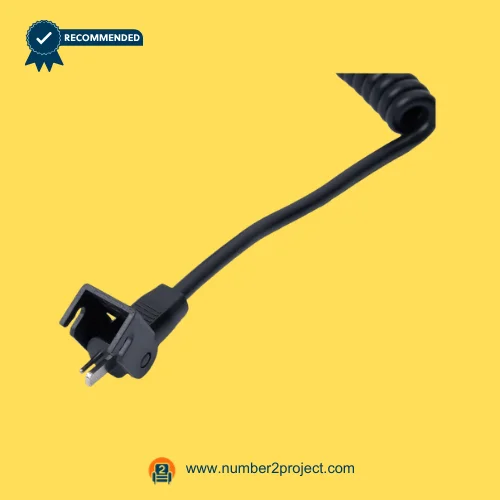 RMT R811T01187045 recliner actuator power plug connector close-up with two-pin electrical plug for lift chair linear actuator motor Number2project