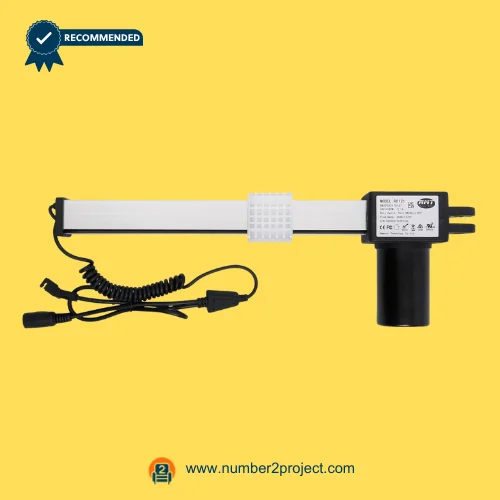 RMT R812102170167 Linear Actuator for ReclinerLift Chair – Full Assembly Side View RMT R812102170167 linear actuator motor for power recliner and lift chair with coiled cable and wiring harness motion furniture actuator replacement Number2project