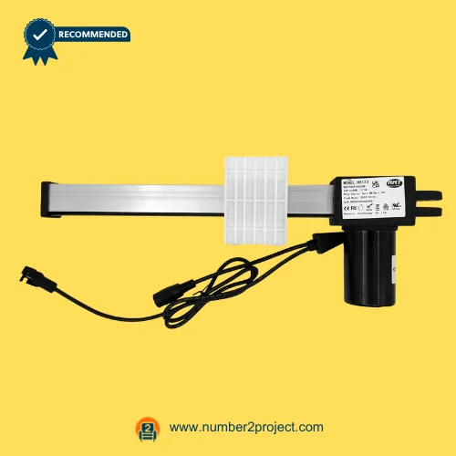 RMT R812301156204 Linear Actuator for ReclinerLift Chair – Full Assembly Side View RMT R812301156204 linear actuator motor for power recliner and lift chair with mounting bracket and cable connector motion furniture actuator replacement Number2project