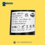 RMT R812322040333 linear actuator specification label model R8123 24V 50W Remacro Technology recliner lift chair actuator identification plate close up Number2project