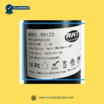 RMT R8123D2045333 linear actuator specification label model R8123 24V 50W Remacro Motor recliner lift chair actuator identification plate close up Number2project