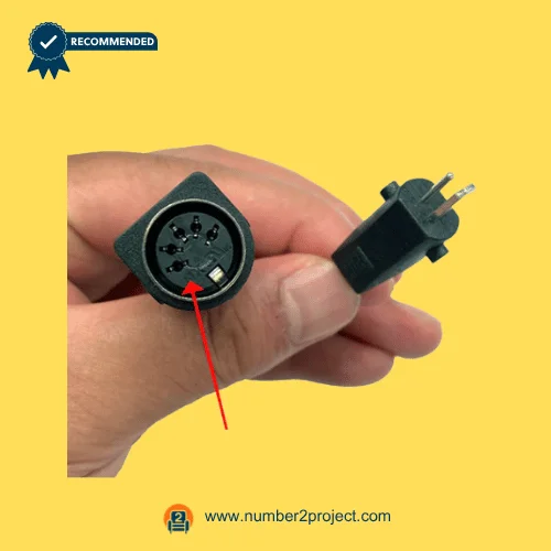 recliner 5 pin connector plug close up showing alignment notch and pin configuration power recliner lift chair cable connector Number2project