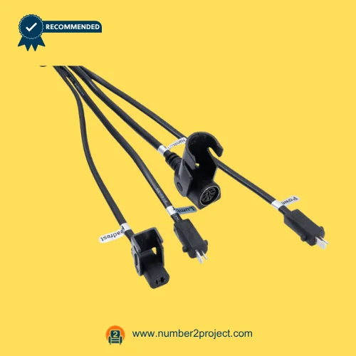 recliner actuator cable harness with multiple connectors including 2 pin and round plug wiring set for lift chair motor system close up Number2project