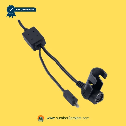 recliner actuator Y split cable adapter with 2 pin connector and round plug for lift chair motor control wiring close up Number2project