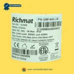 Richmat HJA58 GM1450-LM linear actuator label specifications 24V 3A 6000N stroke 212mm recliner lift chair motor close up Number2project
