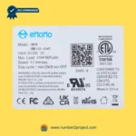 eMoMo 3MR135-334T linear actuator label showing specifications DC29V 2A motor rating duty cycle load details recliner actuator identification sticker Number2project