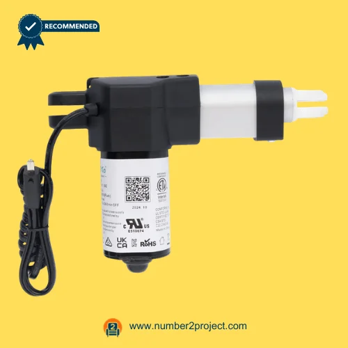 eMoMo 3MTDS 3MLS167-28Z Linear Actuator for ReclinerLift Chair – Side View emomo 3mtds 3mls167-28z linear actuator recliner lift chair motor with cable and connector electric motion furniture actuator side view number2project