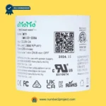 eMoMo 3MTR 3MR133-226A linear actuator label showing DC29V input 1500N load 25mm sec speed duty cycle QR code and certification markings recliner motor Number2project