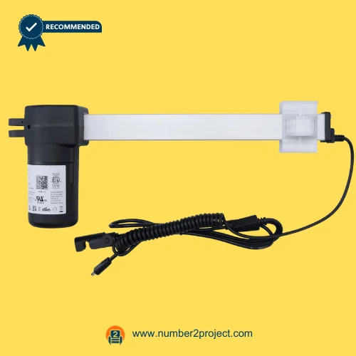eMoMo 3MTR 3MR133-226A linear actuator with motor housing extension rail and coiled power cable for recliner lift chair motion furniture actuator Number2project