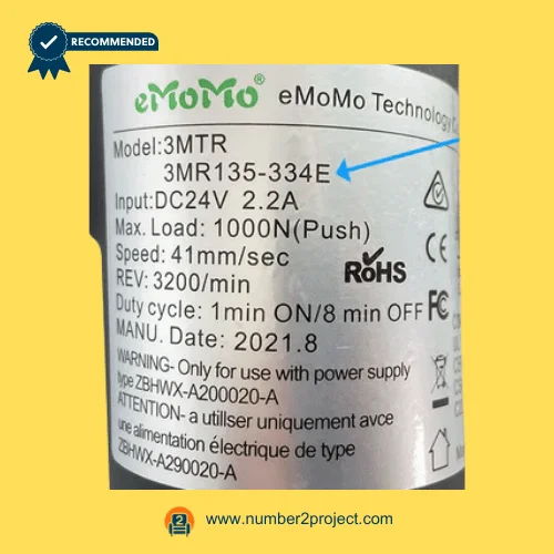 eMoMo 3MTR 3MR134-329ER linear actuator with motor housing extension rail and wiring cable for power recliner lift chair motion furniture actuator Number2project