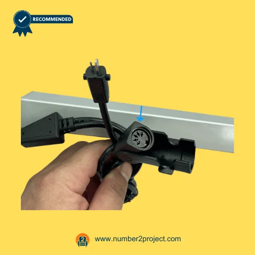 eMoMo 3MTR 3MR135-334E recliner actuator multi connector power cable assembly with 2-pin socket clip mount and AC plug for lift chair motion furniture wiring Number2project