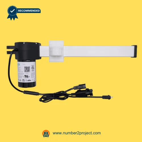 eMoMo 3MTRE 3MRE122-220T Linear Actuator for ReclinerLift Chair – Full View with Cable Assembly emomo 3mtre 3mre122-220t linear actuator recliner lift chair motor with cable connectors and mounting bracket motion furniture actuator number2project