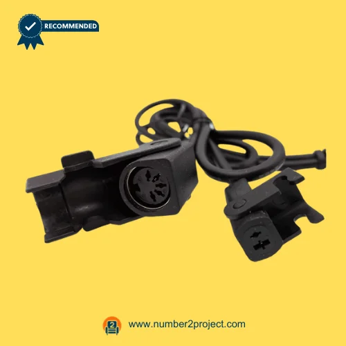 eMoMo recliner actuator connector cable with 2-pin socket and clip mount connector for lift chair motion furniture wiring close up Number2project