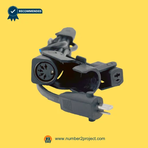 eMoMo recliner actuator multi connector power cable assembly with 2-pin socket clip mount and AC plug for lift chair motion furniture wiring Number2project