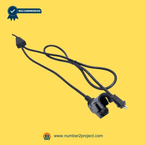 eMoMo recliner actuator power cable full length with 2-pin connector and AC plug for lift chair motion furniture wiring harness Number2project