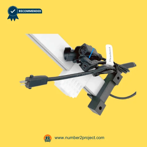 eMoMo recliner actuator wiring harness with headrest labeled connector mounting bracket and AC plug for lift chair motion furniture wiring Number2project