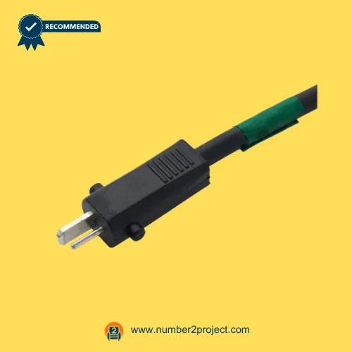 2-pin recliner power plug connector with cable black housing close up electric recliner power supply connector replacement Number2project