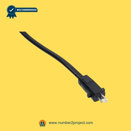 2 pin recliner power plug cable close up black connector with two prongs for power recliner lift chair power supply connection Number2project