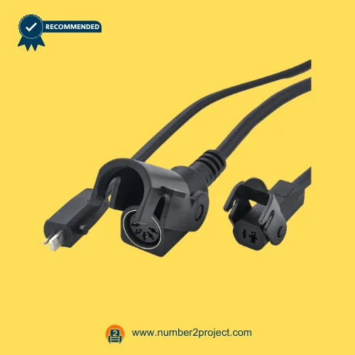 MULIN linear actuator cable set with multi pin connector and power plug for recliner lift chair motor wiring close up Number2project