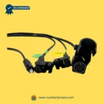 MULIN linear actuator cable harness with labeled connectors and multi pin plug for recliner lift chair motor wiring close up Number2project