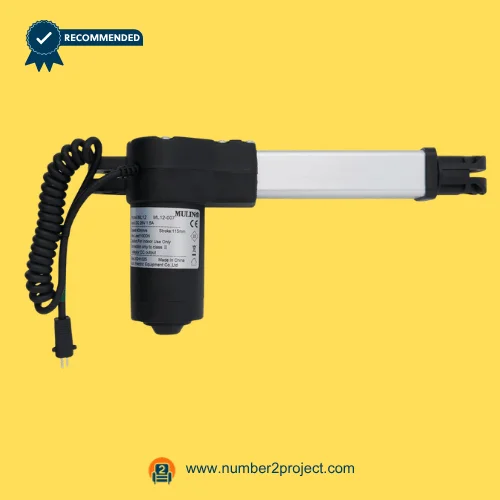 MULIN ML12-007 linear actuator motor for recliner lift chair with cable and 2-pin connector close up power motion furniture actuator Number2project