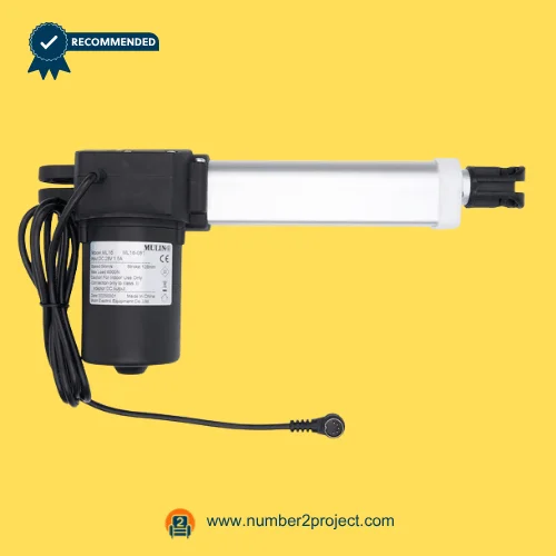 MULIN ML16-081 linear actuator motor with cable and round connector for recliner lift chair power motion actuator close up Number2project
