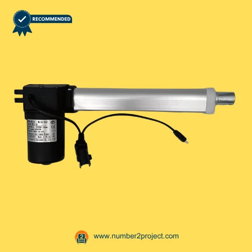 MULIN ML16-263 linear actuator motor for recliner and lift chair with power connector cable heavy duty motion furniture actuator close up Number2project