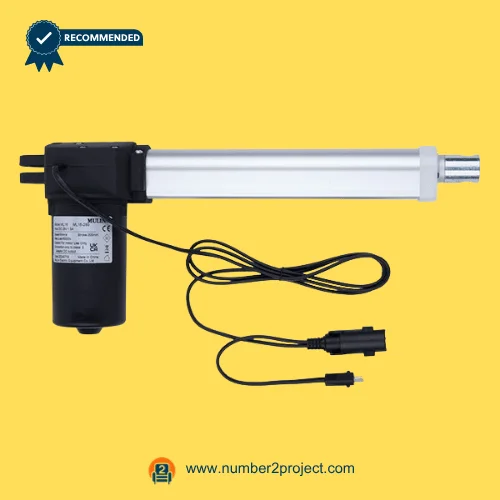 MULIN ML16-289 linear actuator motor with cable and dual connectors for recliner lift chair power motion actuator close up Number2project