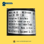 MULIN ML18-003H linear actuator label showing 28V DC input 1.5A duty cycle and safety specifications recliner lift chair motor detail close up Number2project