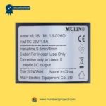 MULIN ML18-026D linear actuator label showing 28V DC input 1.5A duty cycle 0.5min on 4min off recliner motor specifications Number2project