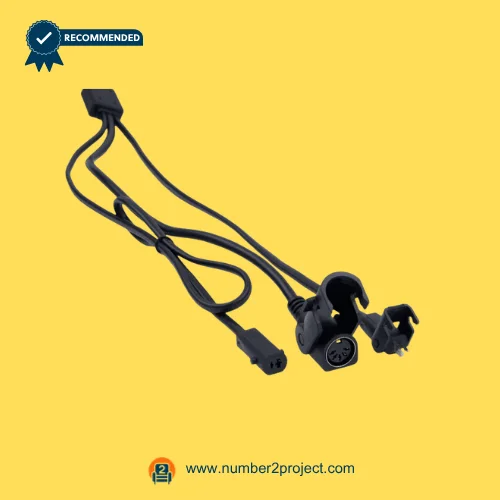 MULIN ML18-035 linear actuator multi cable connectors with round control port and 2 pin power plug recliner lift chair wiring harness close up Number2project