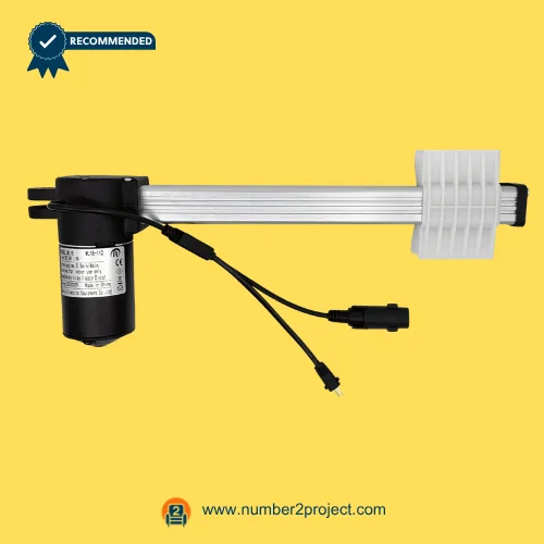 MULIN ML18-112 linear actuator motor for recliner and lift chair with dual connector cables heavy duty motion furniture actuator close up Number2project