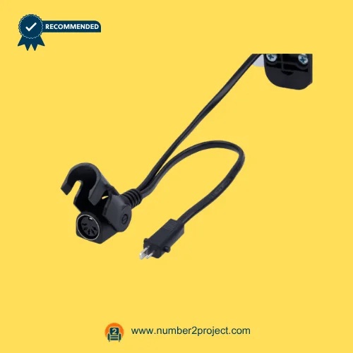 MULIN ML18-112A linear actuator cable connector with round control port and 2 pin power plug recliner lift chair wiring harness close up Number2project