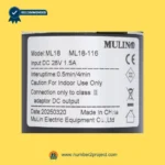 MULIN ML18-116 linear actuator label showing 28V DC input 1.5A duty cycle and safety specifications recliner lift chair motor detail close up Number2project