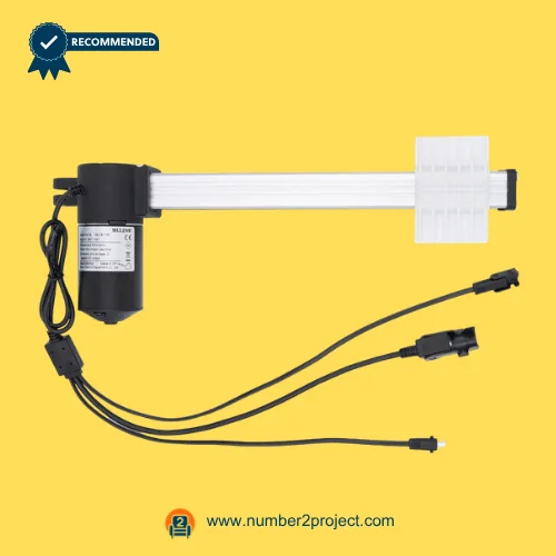 MULIN ML18-116 linear actuator motor for recliner and lift chair with multi cable connectors and aluminum shaft motion furniture actuator close up Number2project