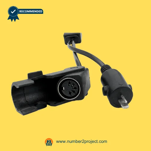 MULIN ML18-145A actuator cable connectors with round multi pin socket and 2 pin plug recliner lift chair wiring harness close up Number2project