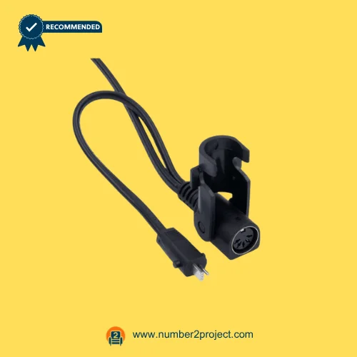 MULIN ML18-235B linear actuator cable connector with round control port and 2 pin power plug recliner lift chair wiring harness close up Number2project