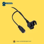 MULIN ML18-280B actuator cable connectors with round multi pin socket and 2 pin power plug recliner lift chair wiring harness close up Number2project