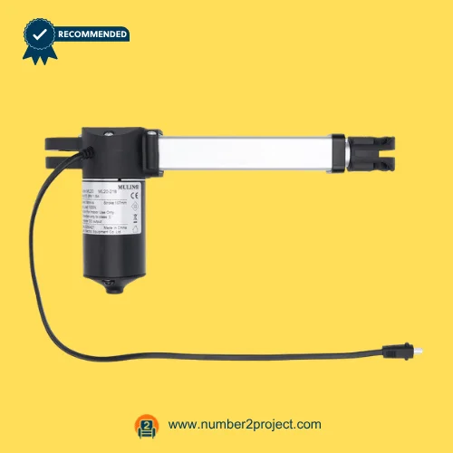 MULIN ML20-218 linear actuator motor with cable and connector for recliner lift chair power motion actuator close up Number2project