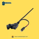 MULIN ML23 linear actuator cable connector with round control port and 2 pin power plug recliner lift chair wiring harness close up Number2project