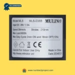 MULIN ML8-038B linear actuator label showing model ML8 DC 28V input speed stroke load duty cycle specifications recliner actuator label close up Number2project
