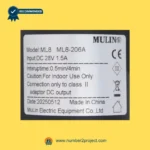 MULIN ML8-206A linear actuator label showing 28V DC input 1.5A duty cycle and safety specifications recliner lift chair motor detail close up Number2project