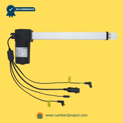 MULIN ML9-158 linear actuator motor with multi connector cables for recliner lift chair power motion actuator close up Number2project