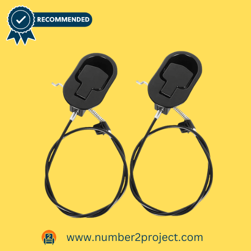 Two APACALI recliner pull cables with black handles and exposed cables, suitable for various recliner brands.