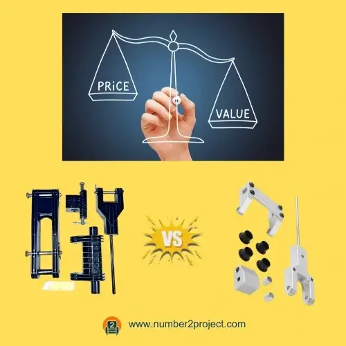 Comparison of original La-Z-Boy plastic toggle and clevis assembly vs aftermarket metal toggle and clevis repair kit for power recliner mechanism