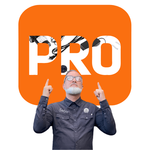 An image featuring Sebastian from Number2project pointing upwards towards the bold text "PRO" on an orange background, symbolizing professional tips for maintaining and extending a recliner’s lifespan.