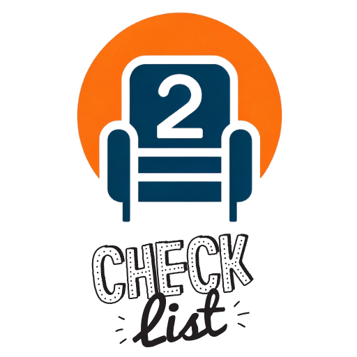 An image featuring the Number2project recliner logo above the bold text "CHECK list," symbolizing a final checklist for ensuring a fully functional and comfortable recliner.